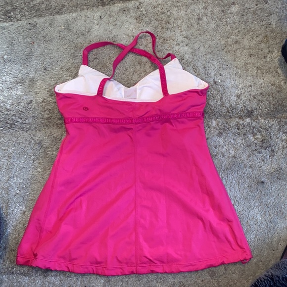 Lululemon Fuchsia V-Neck Yoga Top - Picture 2 of 4